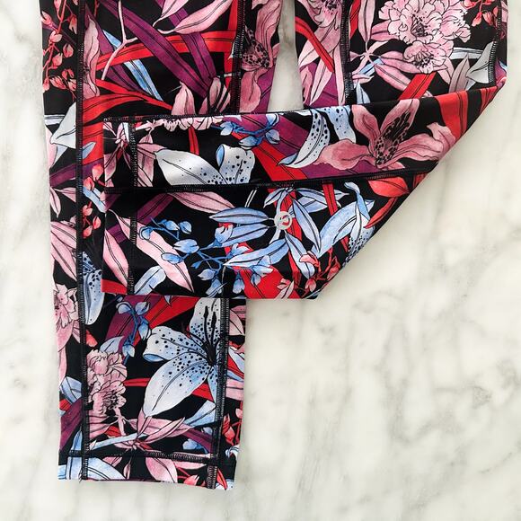 Lululemon Speed Up Crop *21" 4 Lush Lillies Multi #W6AL4S Luxtreme Run Gym - Picture 3 of 6